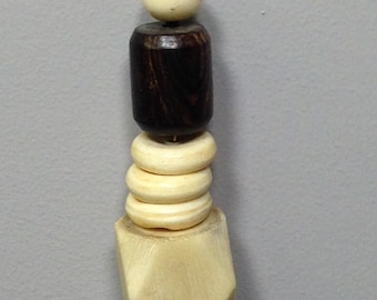 Indonesian Black Horn Bone Cord Necklace