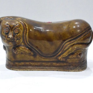 Chinese Antique Porcelain Cat Pillow Head Rest