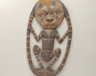 Papua New Guinea Mask Samban Ancestor Latmul Tribe Guardian Mask