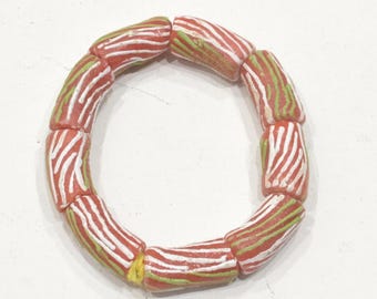 African Krobo Glass Bead Bracelet Ghana West Africa
