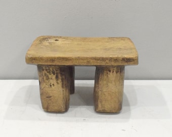 African Stool Lobi Wood Vintage Stool Burkina Faso