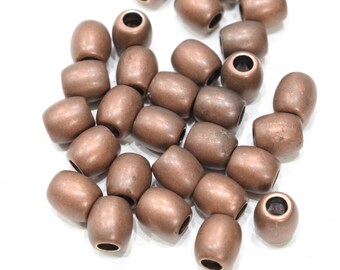 Beads Copper Oval Beads 13mm