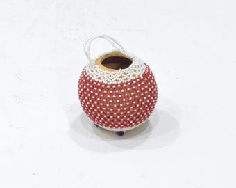 African Zulu Beaded Snuff Gourd South Africa