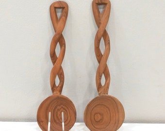 African Olive Wood Salad Set Kenya