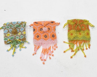 Indonesian 3 Assorted Beaded Pouches