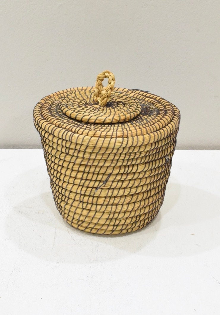 African Lesotho Natural Woven Basket South Africa
