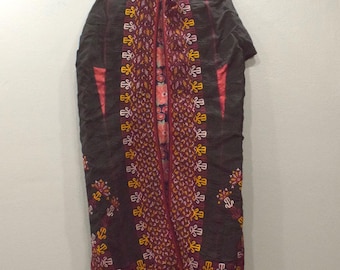Coat Black Turkmen Embroidered Coat