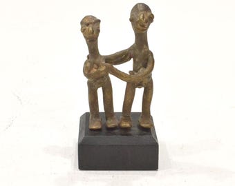 African Bronze Couple Statue