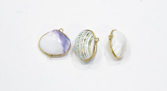 Purses Shell Assorted Colored Shell Pill Box Trin… - image 9
