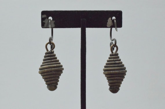 Earrings Silver Miao Dong Tribe Coiled Silver Dan… - image 2