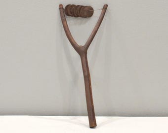 African Fork Sistrum Shaker Rattele Bottle Caps Metal Kamba