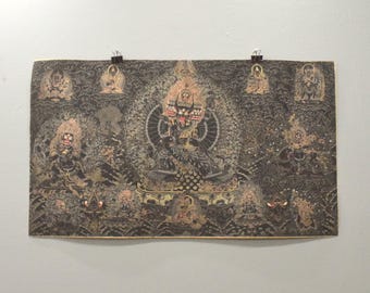 Tibetan Thangka Print Painting Buddhist Deity