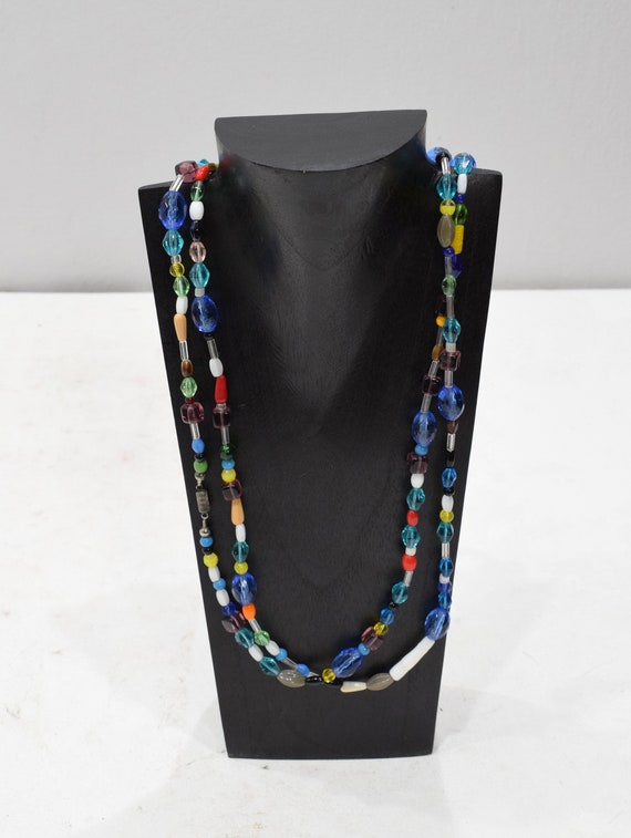 Necklace India Glass Long Bead Necklace - image 1