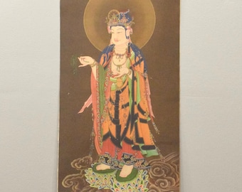 Tibetan Thangka Print Painting Buddhist Deity