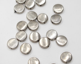 Beads Brushed Silver Ripple Beads 15mm