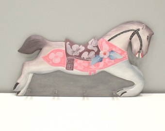 Indonesian Folk Art Horse Childs Clothing Hanger