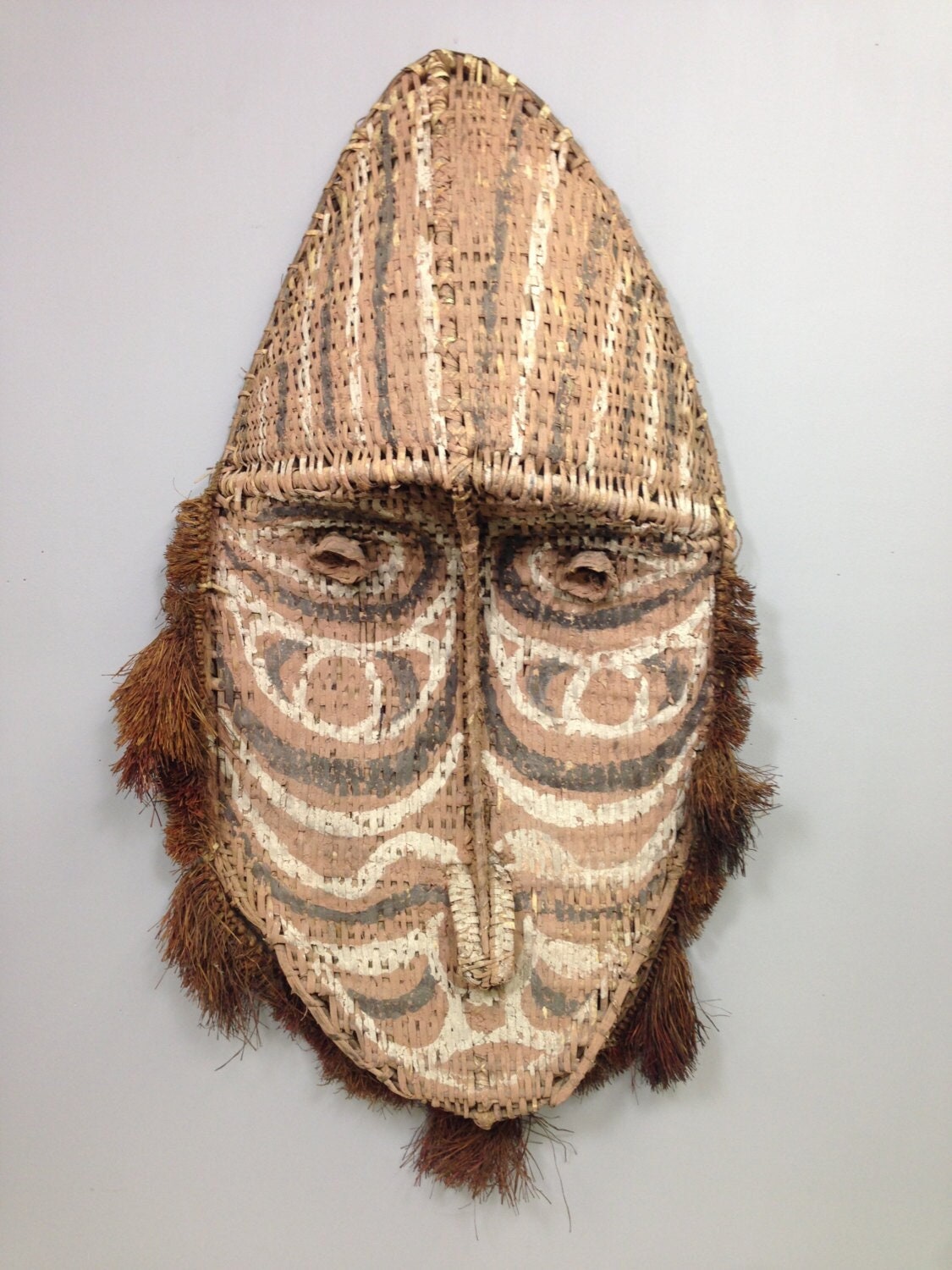 Mask Papua New Guinea Gable Woven Rattan Mask