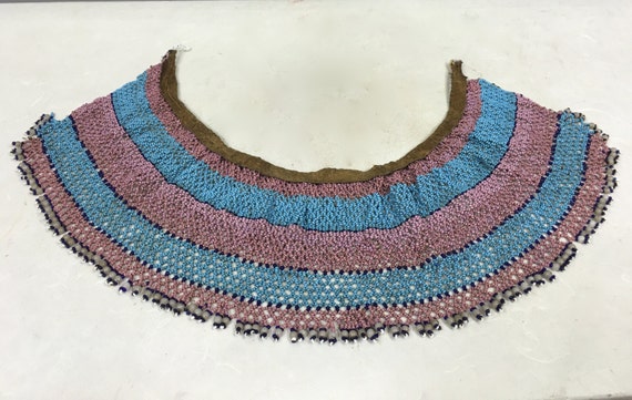 African Collar Xhosa Tribe Beaded Pink Blue Purit… - image 5