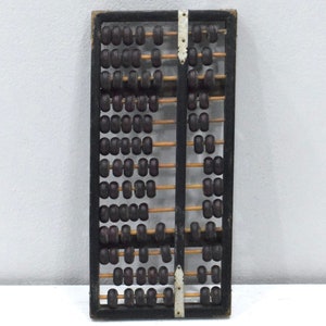 Abacus Beads Chinese Math Calculation Wooden Frame