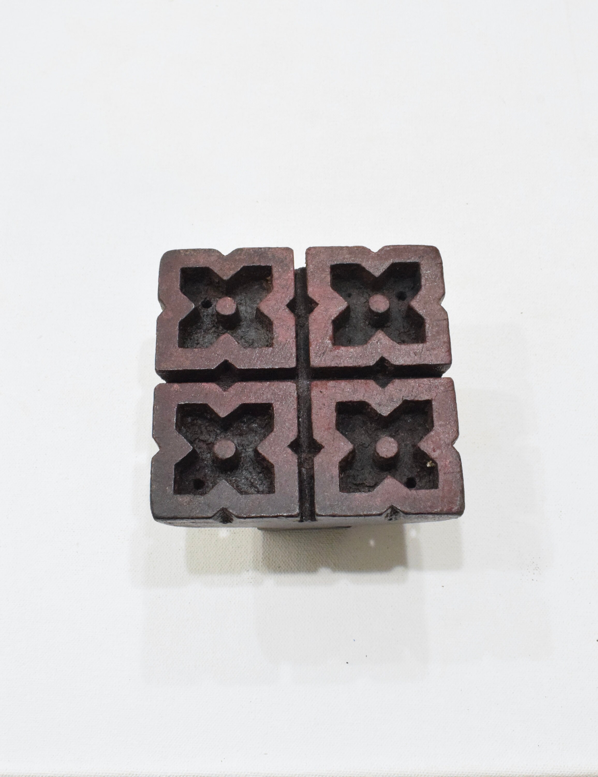 India Wood Block Ink Stamp Hand Carved Design