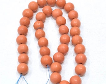 Beads Chinese Peking Coral Glass Strand