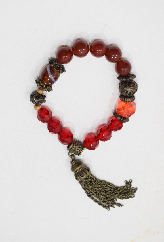 Bracelets Assorted Beaded Tassel Stretch Bracelets - image 2