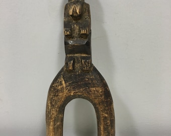 African Slingshot Carved Wood Female Burkina Faso