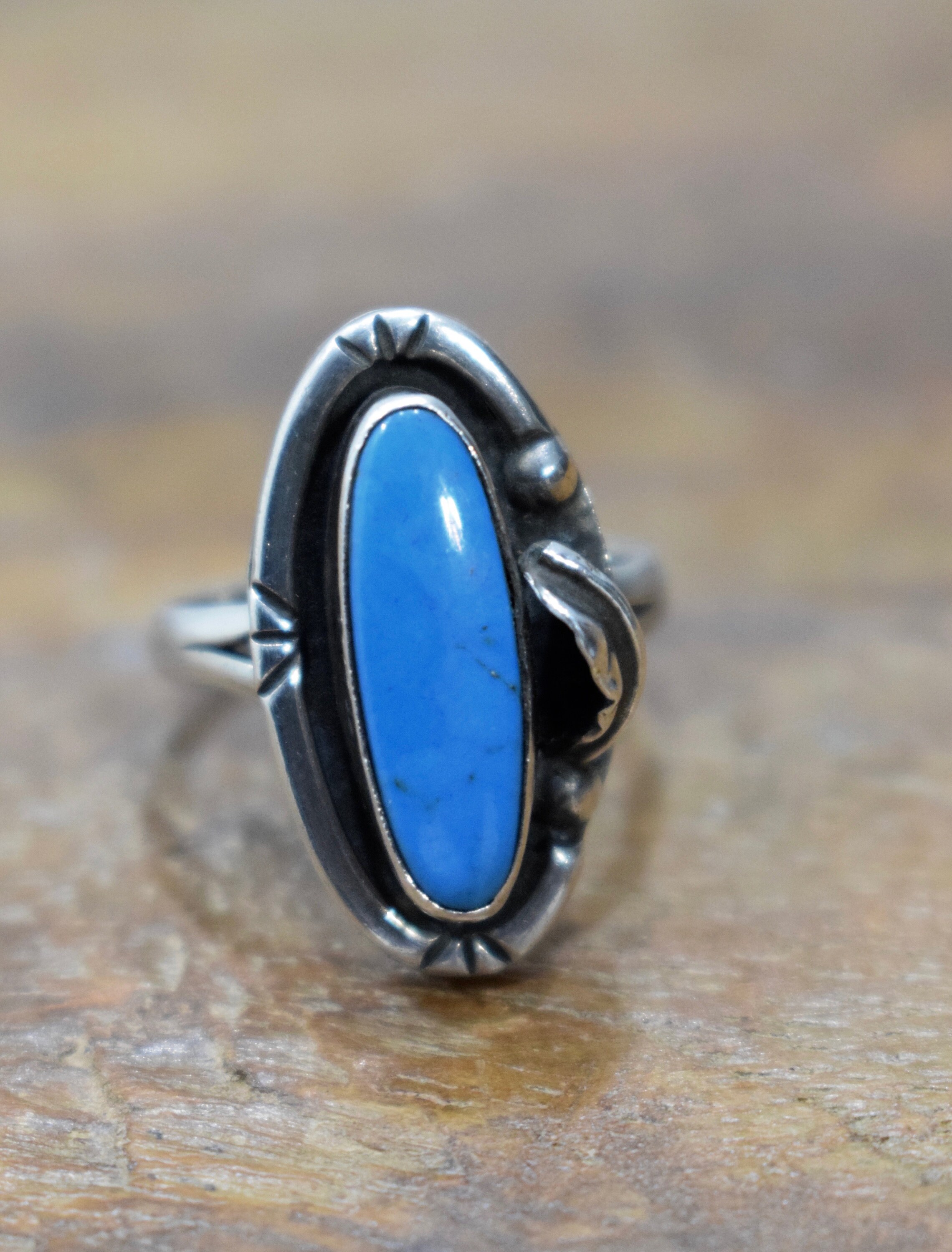 Ring Sterling Silver Turquoise Stone Ring