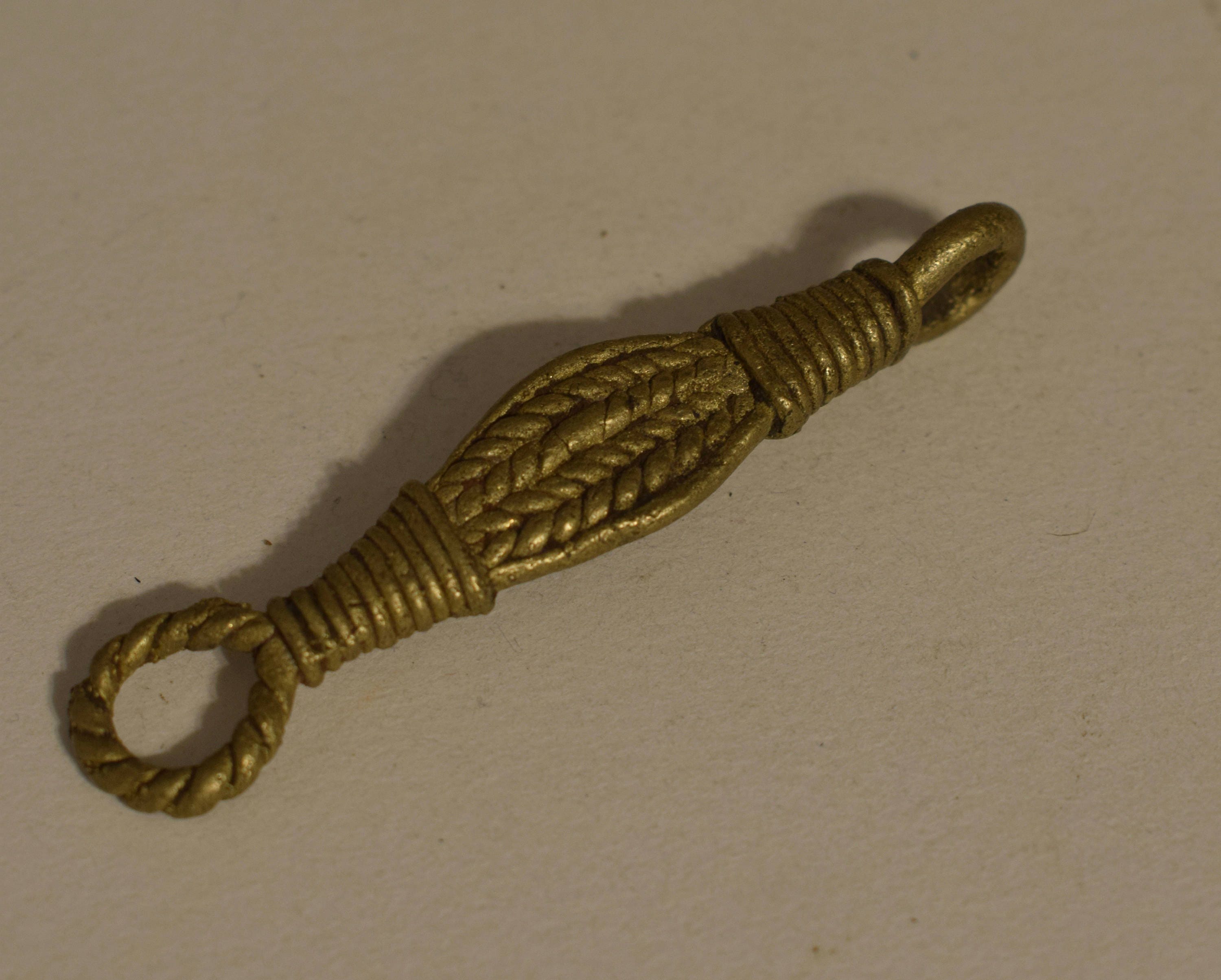 African Brass Turkana Lip Plug Kenya Beauty Ornament Tribal Brass Lip Plug