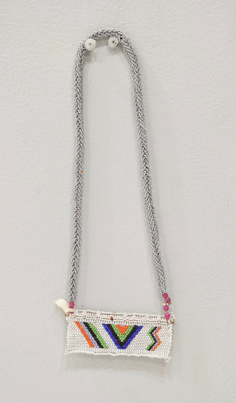 African Zulu Love Letter Beaded Square Necklace Poem Lovers | Etsy