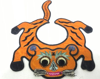 Collar Chinese Silk Baby Orange Tiger Collar