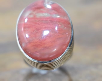 Ring Sterling Silver Cherry Quartz Stone Ring