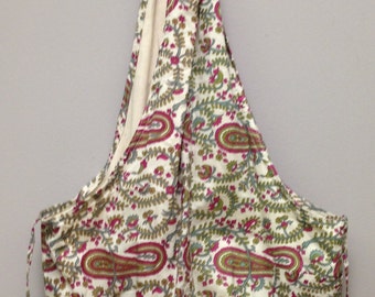 India Bag Paisley Shoulder Bag Handmade Cotton India Shoulder Bag