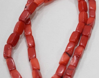 Beads Chinese Coral Rectangular Beads 8mm - 12mm