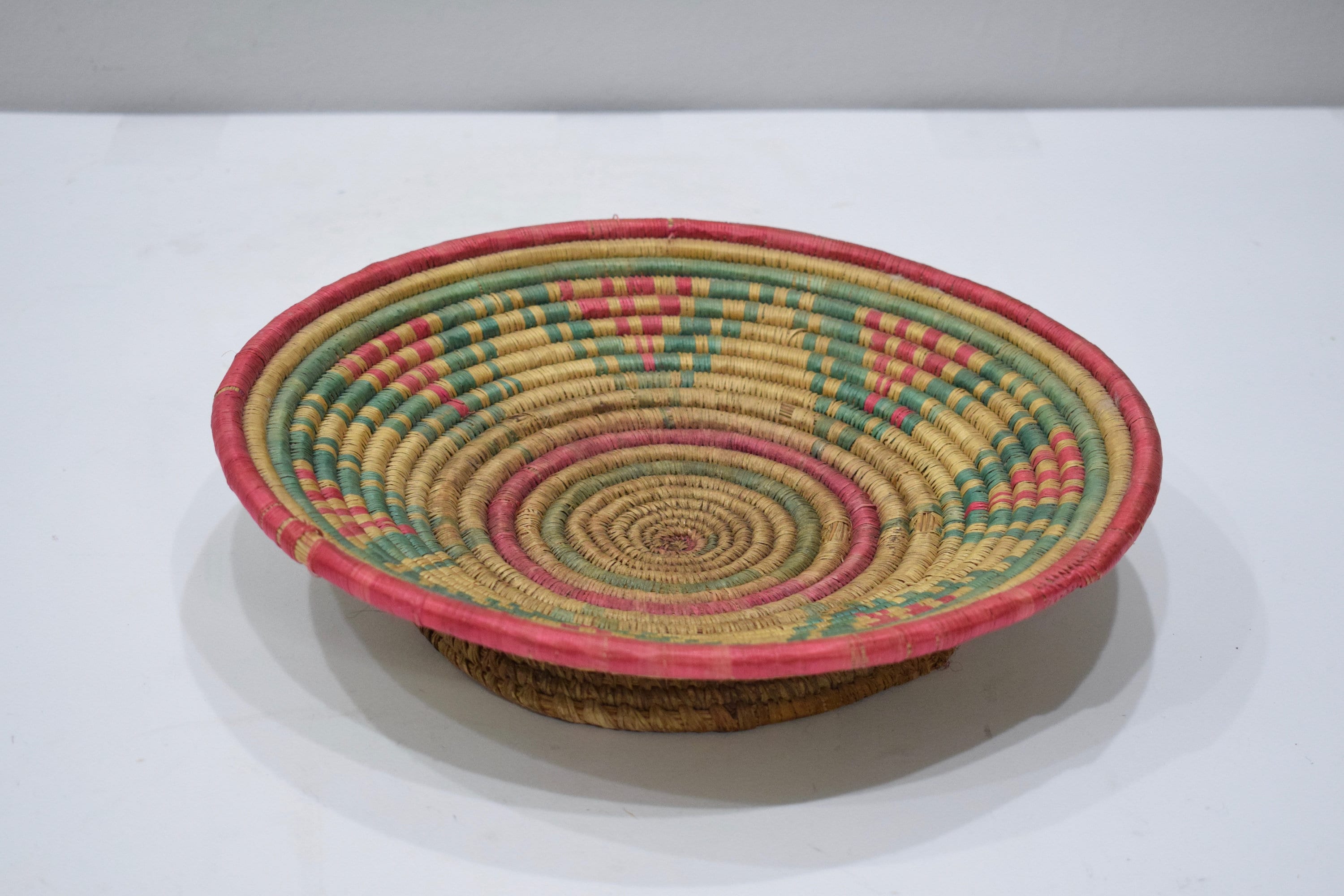 Basket African Ethiopian Gurage Grass Woven Basket