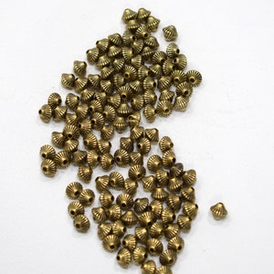 Beads Gold Bicone Beads 6-8mm