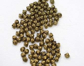 Beads Gold Bicone Beads 6-8mm