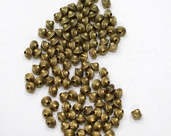 Beads Gold Bicone Beads 6-8mm