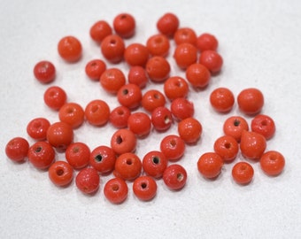India Orange Glass Beads