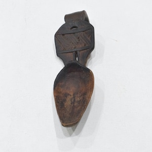 Cuchara de madera tallada de Etiopía africana