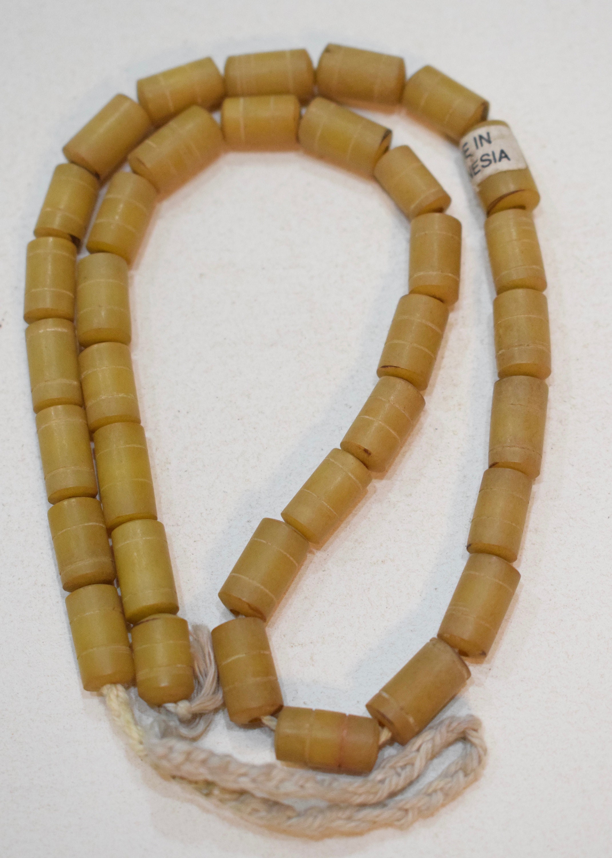 Beads Indonesian Glass Yellow Beads 1214mm