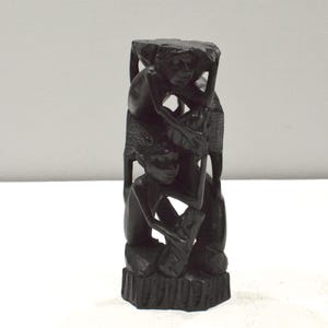 African Statue Tree of Life Ebony Wood Makonde Tribe Tanzania