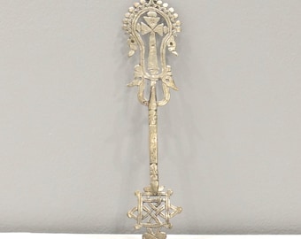 African Silver Coptic Cross Scepter Ethiopia