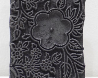 India Wood Block Ink Stamp Hand Carved Design