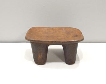 African Stool Lobi Wood Vintage Stool Burkina Faso