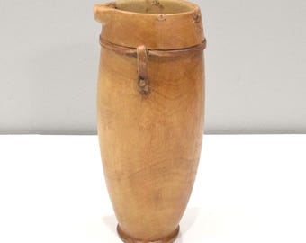 African Wood Pokot Old Milk Water Pitcher Kenya