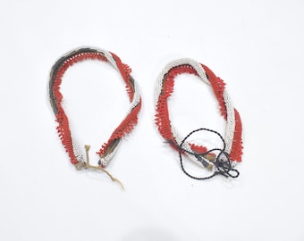 African Old Beaded Zulu Dance Anklets RSA