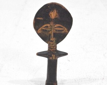 African Miniature Wood Ashanti Doll Ghana