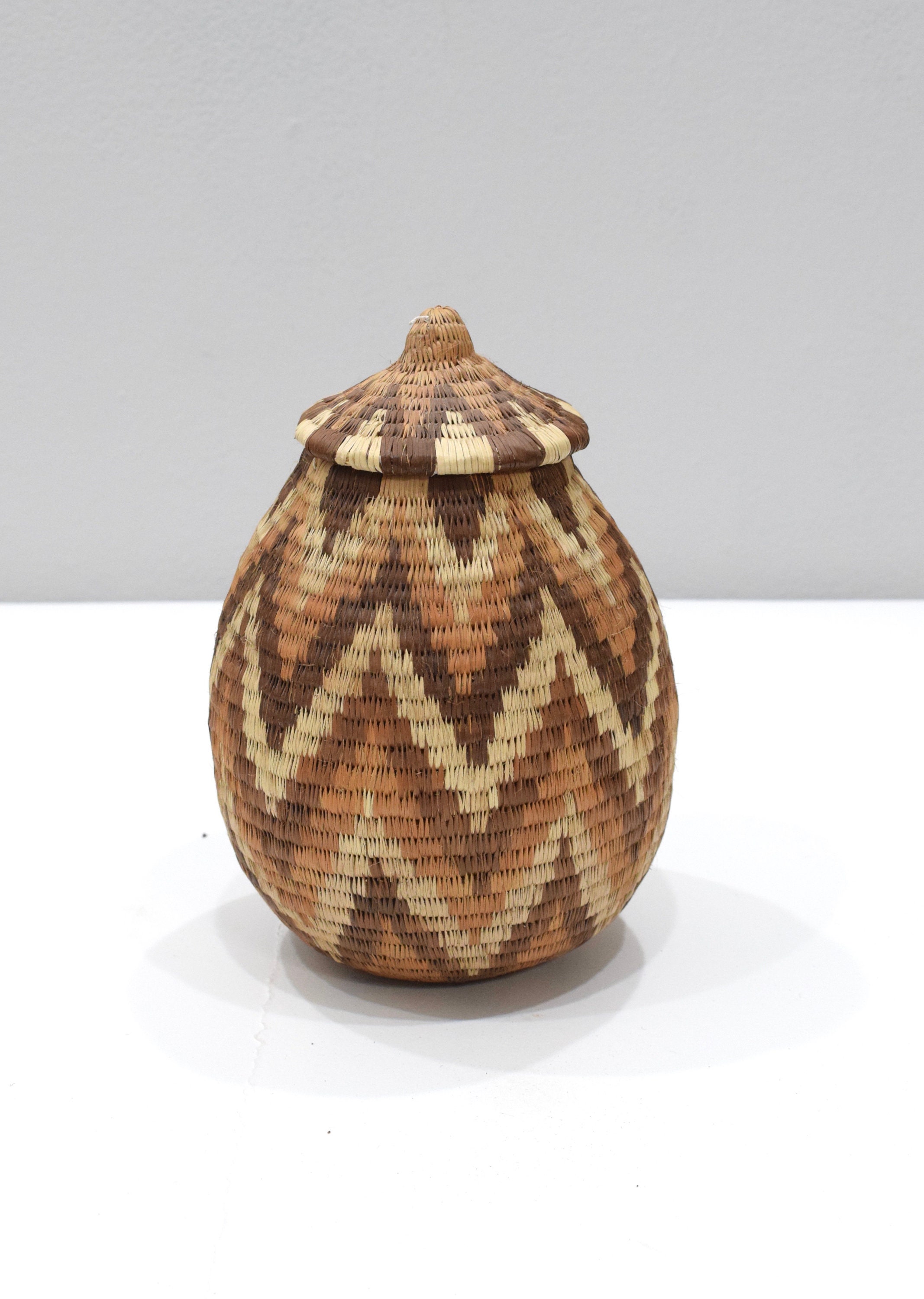 African Basket Botswana Natural Colors South Africa Woven Palm