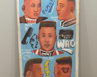 African Painted Barbershop and Beauty Parlor Signboards East and West Africa